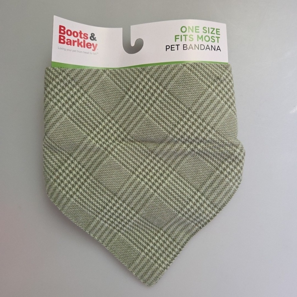 Boots & Barkley Tweed Full Tie Dog Bandana Sage Green